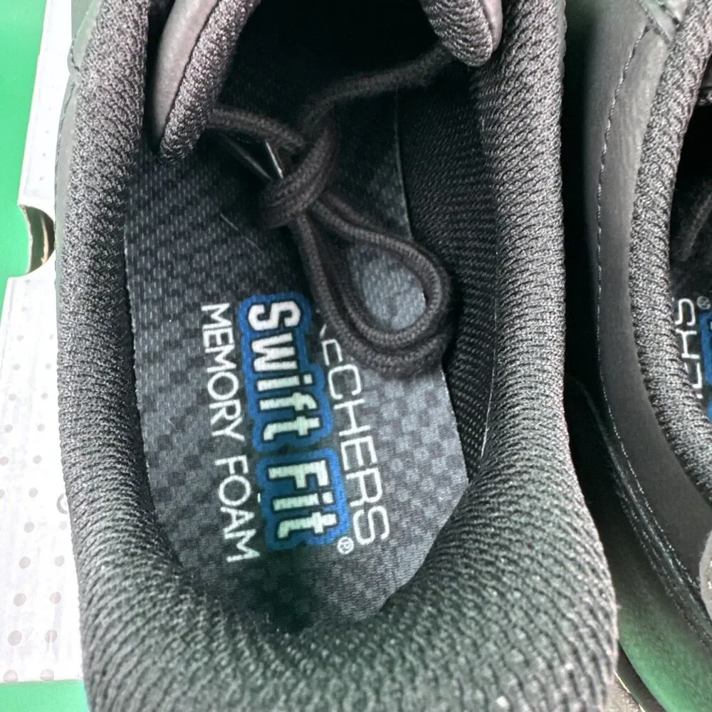 Skechers Hands Free Swift Fit Men’s 10.5 Black Waterproof Casual Lace Sneakers